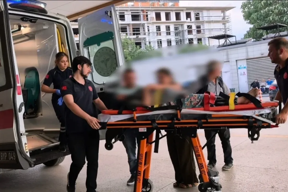 İnegöl'de kiraz toplarken ağaçtan düştü!