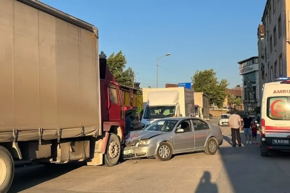 İnegöl'de korkutan kaza!
