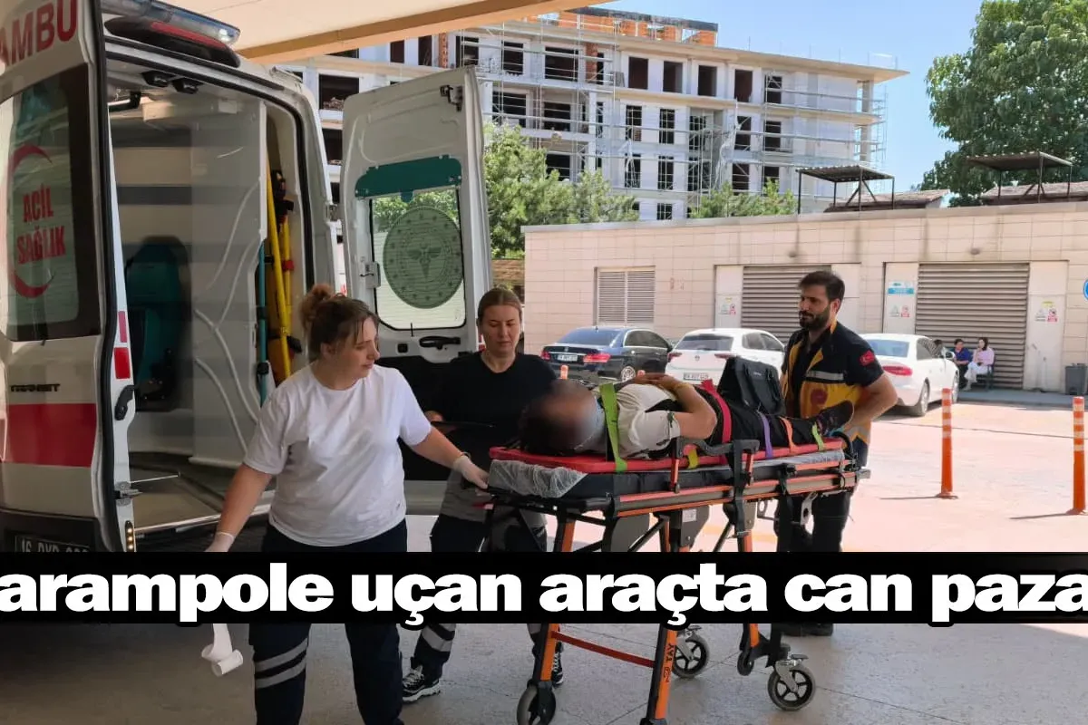 İnegöl'de şarampole uçan araçta can pazarı