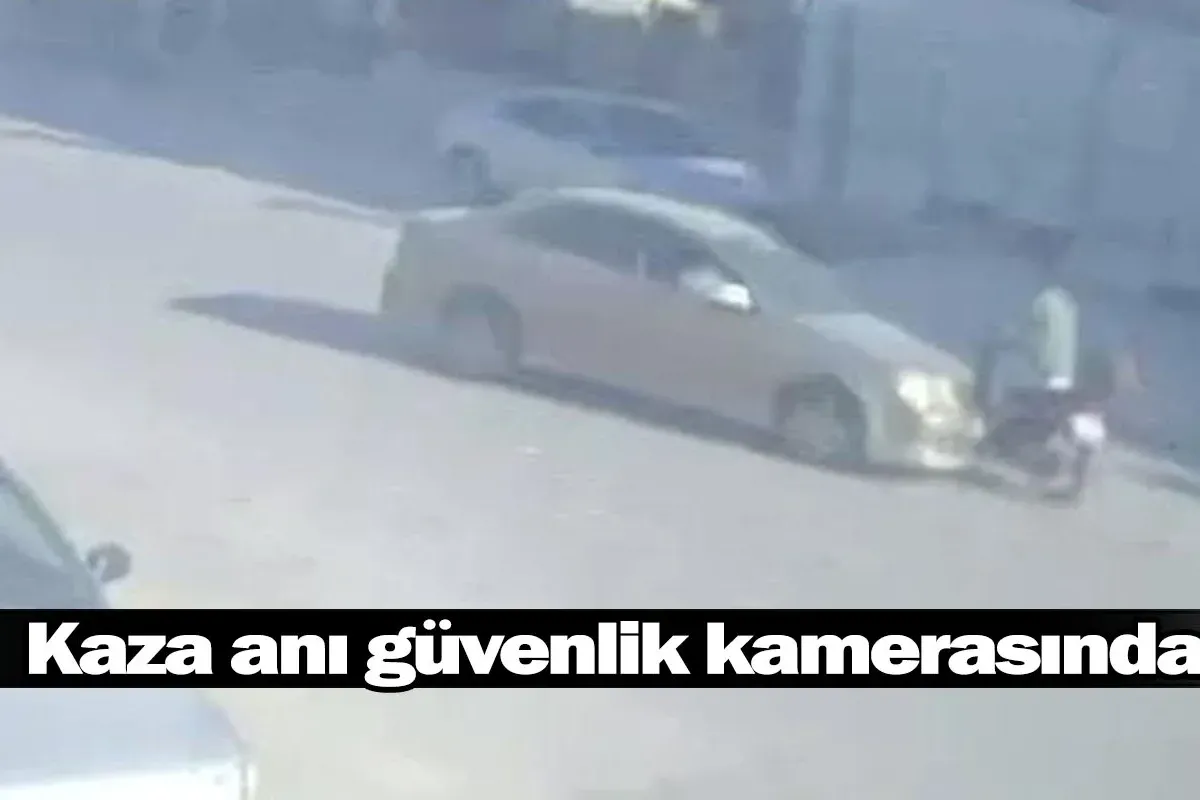 Kaza anı güvenlik kamerasında