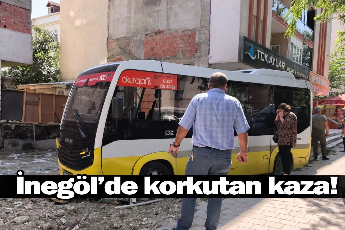 İnegöl'de korkutan kaza!