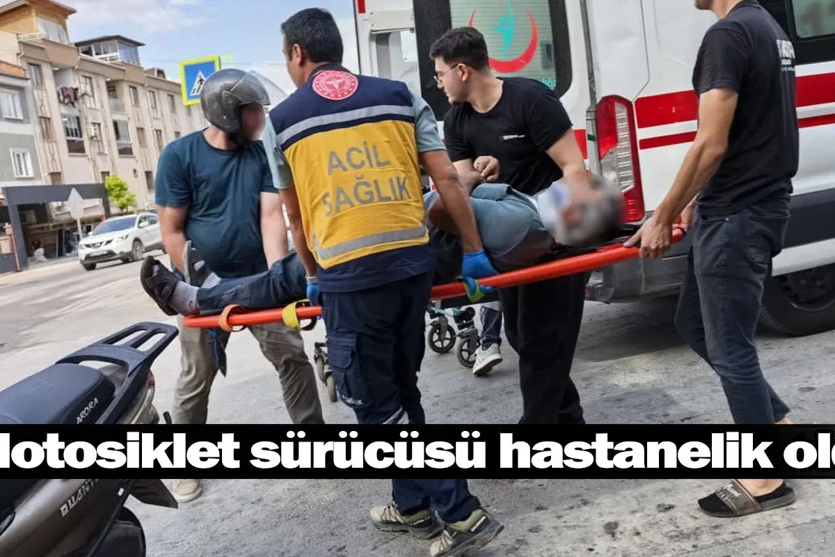 İnegöl'de motosiklet sürücüsü hastanelik oldu