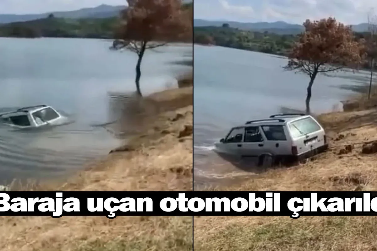 Baraja uçan otomobil çıkarıldı