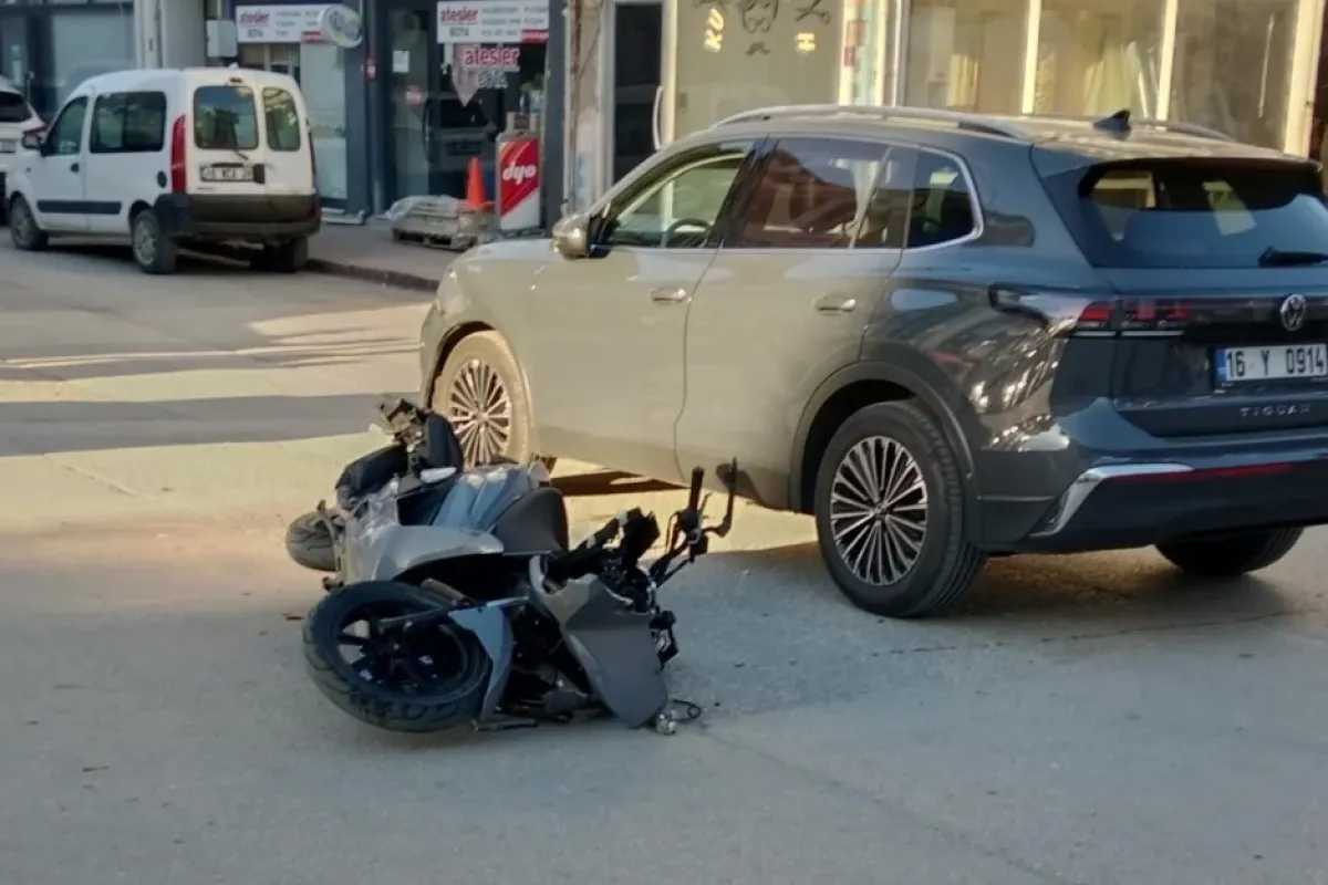 Motosiklet sürücüsü hastanelik oldu!