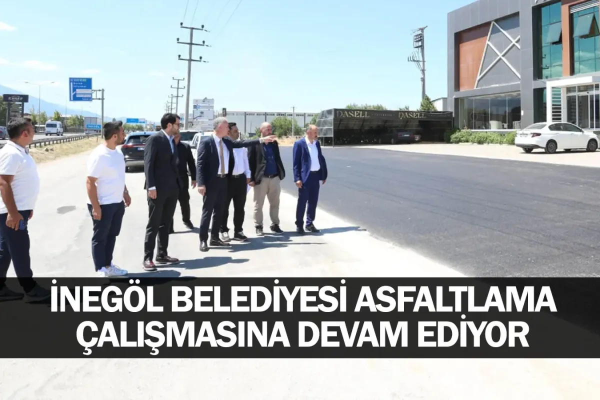 İnegöl Belediyesi asfaltlama çalışmasına devam ediyor