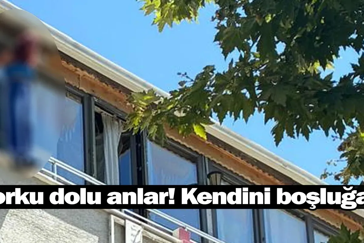 İnegöl'de korku dolu anlar! Kendini boşluğa ...