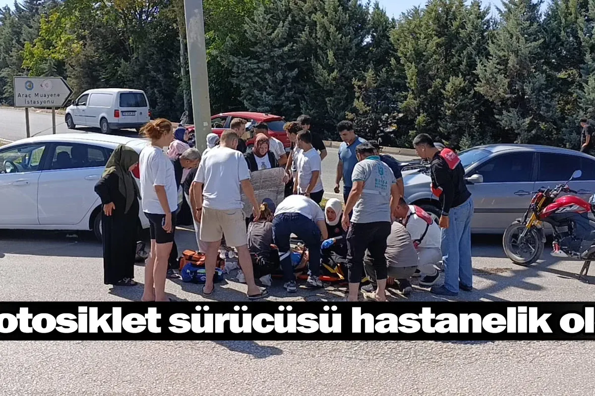 Motosiklet sürücüsü hastanelik oldu!