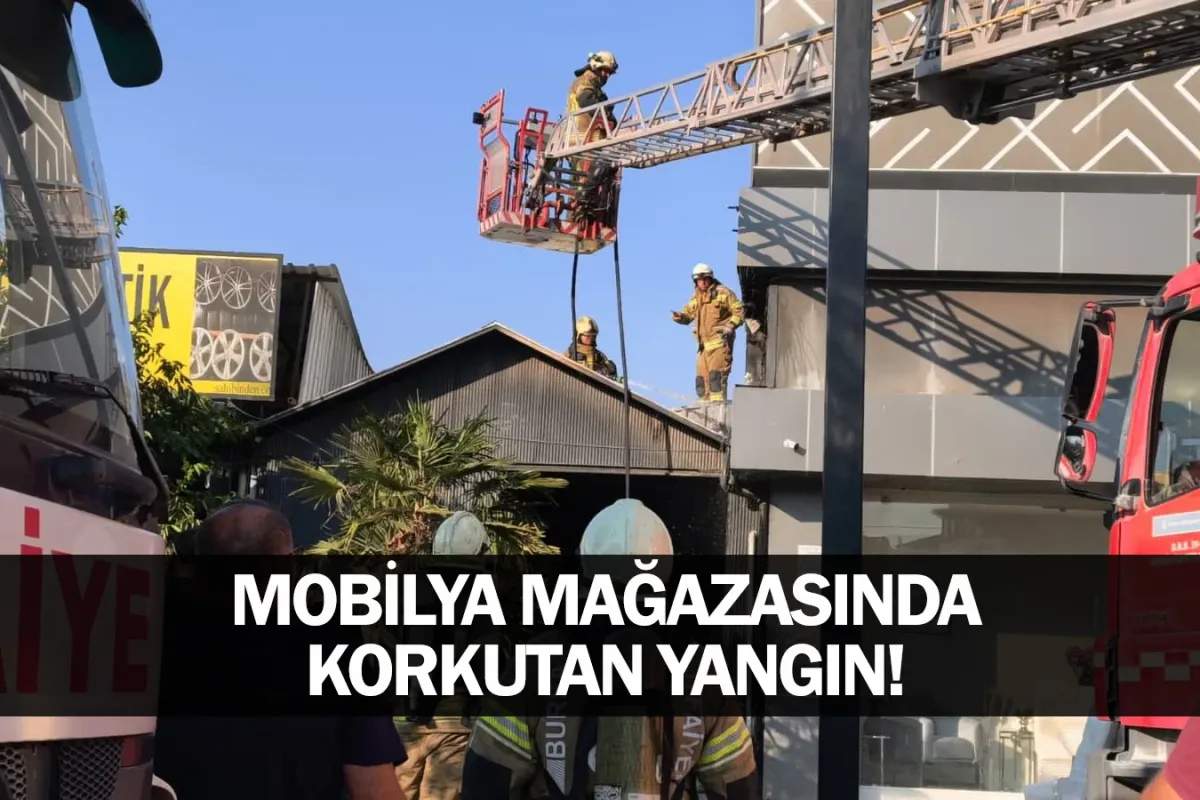 Mobilya mağazasında korkutan yangın!