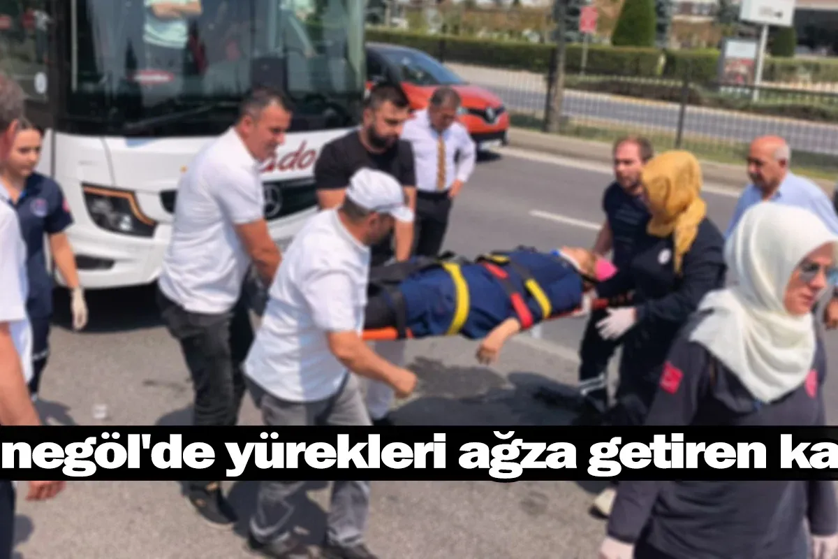 İnegöl'de yürekleri ağza getiren kaza