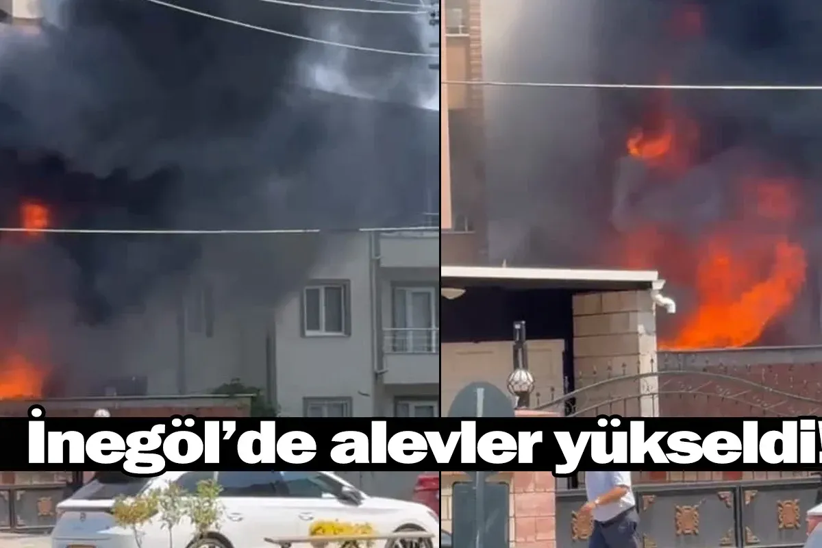 İnegöl’de alevler yükseldi!
