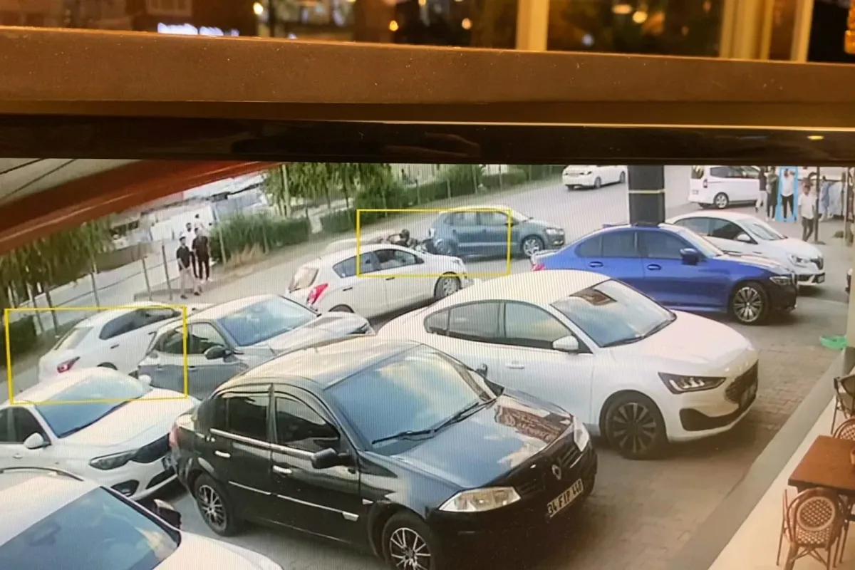Kaza anı güvenlik kamerasında