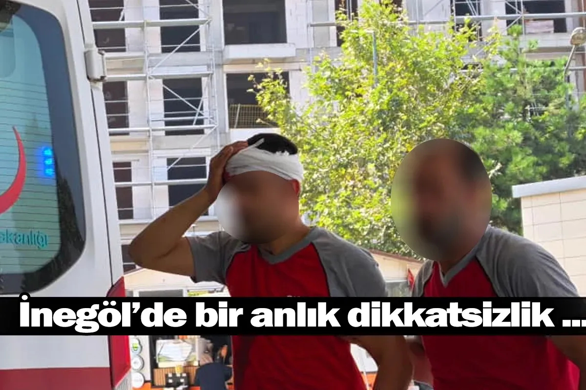 İnegöl'de bir anlık dikkatsizlik ...