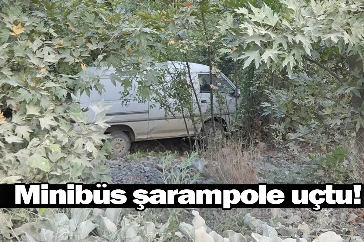 Minibüs şarampole uçtu!