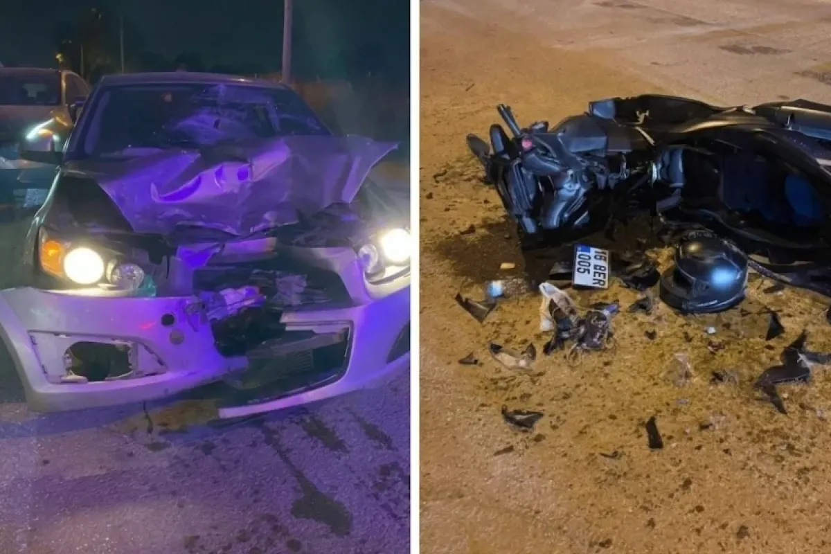 İnegöl'de feci kaza! Motosiklet sürücüsü ...