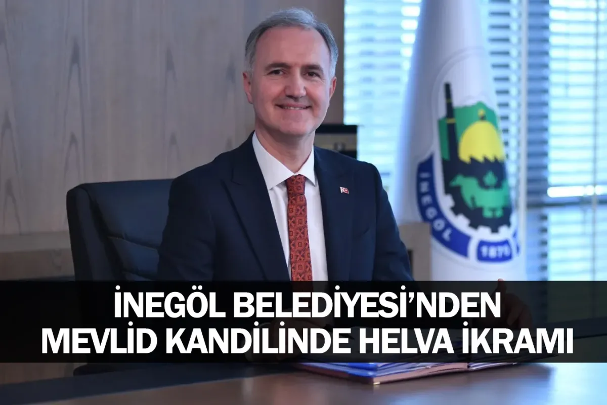 İnegöl Belediyesi’nden Mevlid Kandilinde Helva İkramı