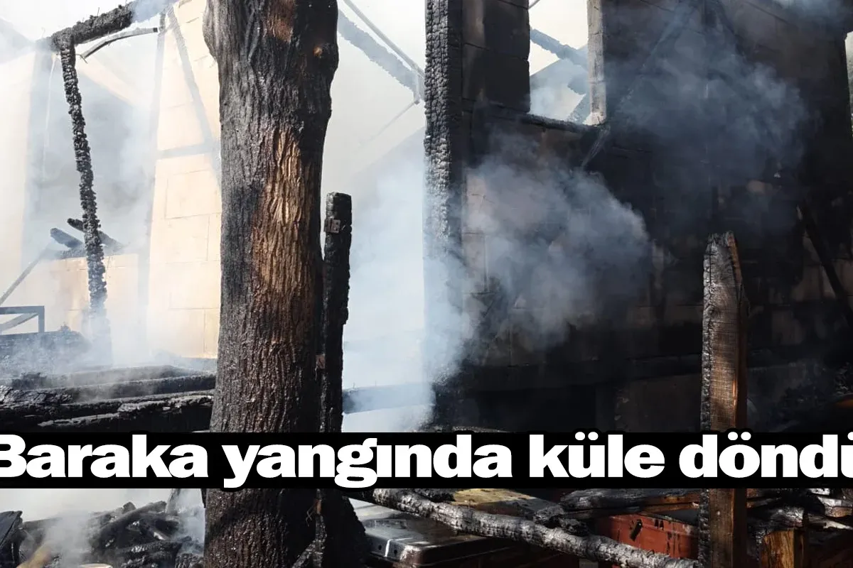 İnegöl'de baraka yangında küle döndü