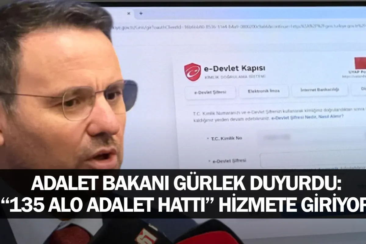Adalet Bakanı Gürlek duyurdu: "135 Alo Adalet Hattı" hizmete giriyor