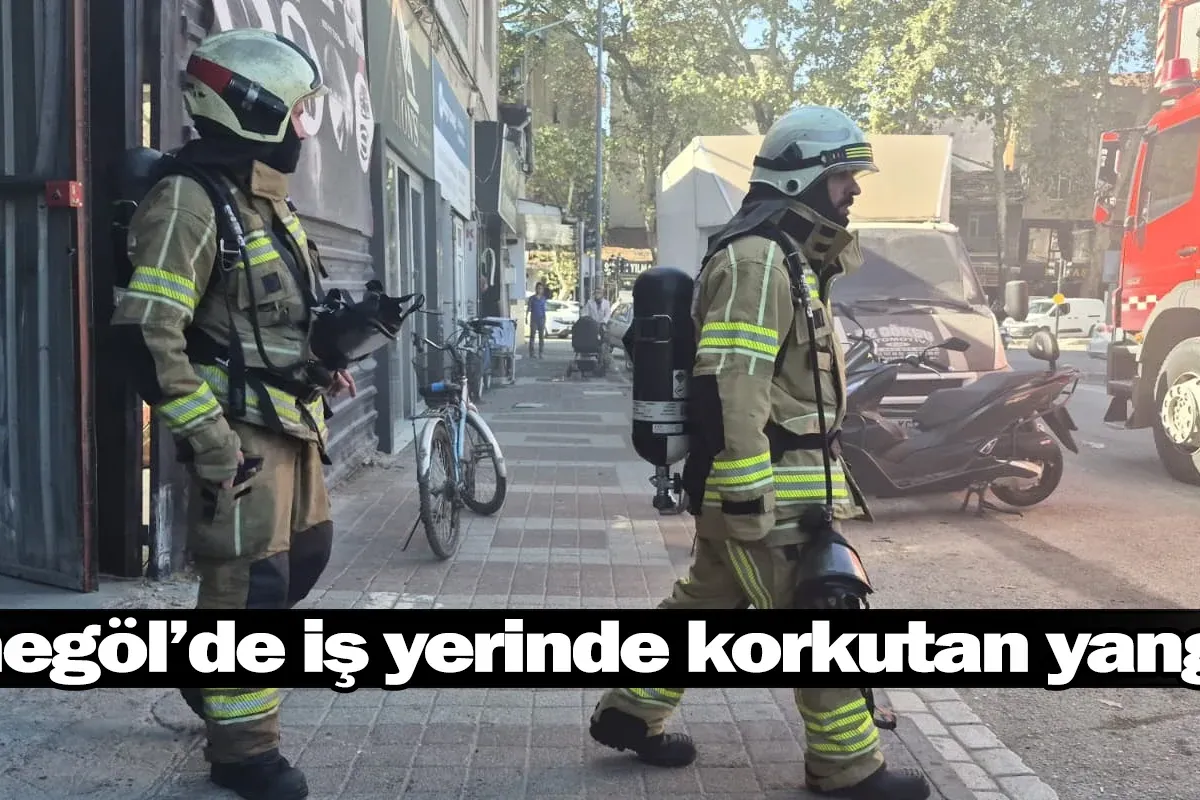 İnegöl'de iş yerinde korkutan yangın