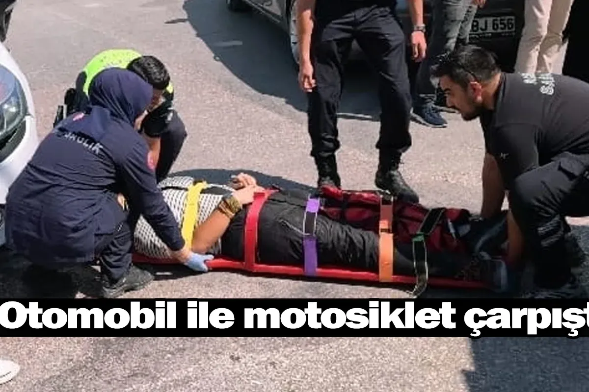 İnegöl'de otomobil ile motosiklet çarpıştı