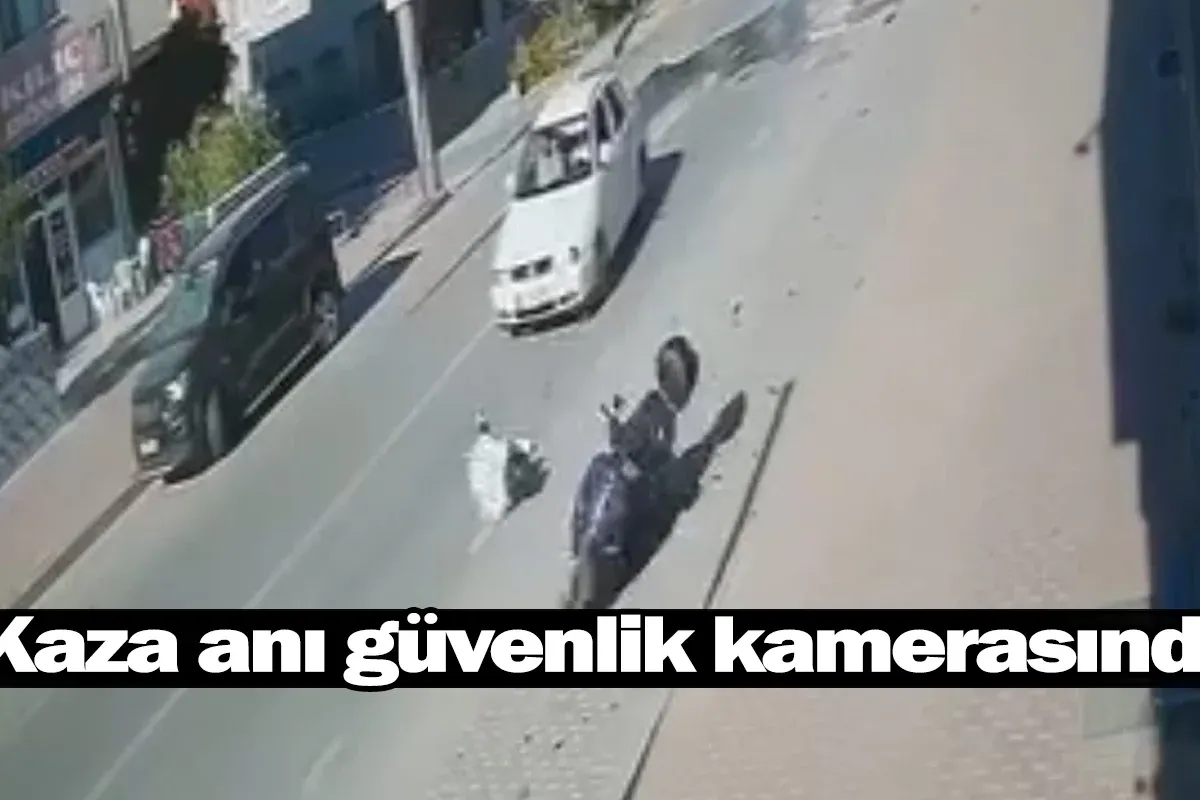 Kaza anı güvenlik kamerasında
