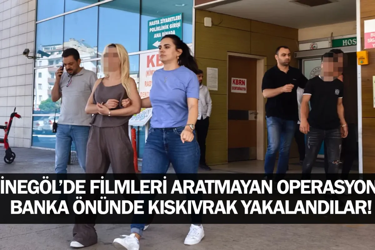 ​İnegöl’de Filmleri Aratmayan Operasyon: Banka Önünde Kıskıvrak Yakalandılar!