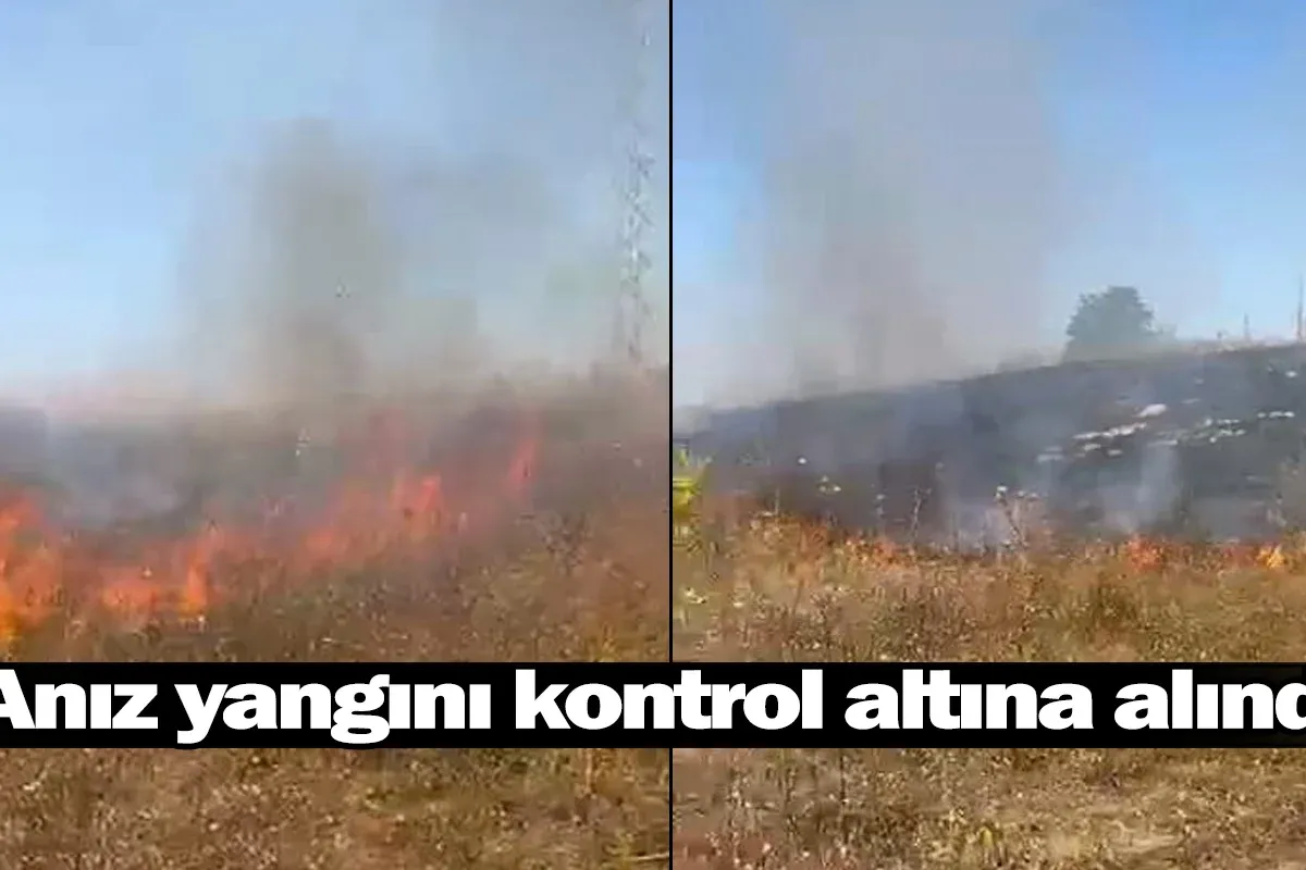 İnegöl'de anız yangını kontrol altına alındı