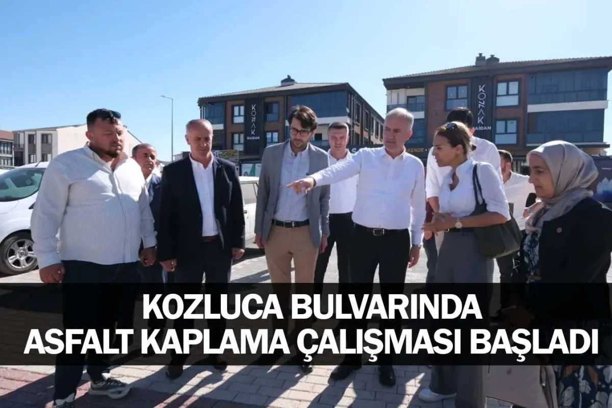 Kozluca Bulvarında Asfalt Kaplama Çalışması Başladı