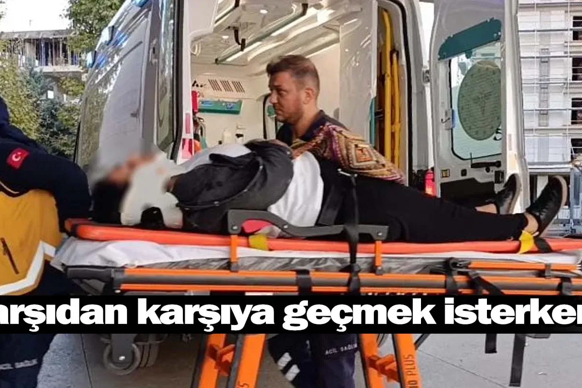 Karşıdan karşıya geçmek isterken ...