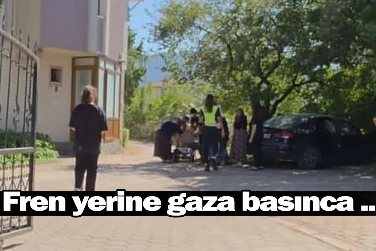 İnegöl'de fren yerine gaza basınca ...