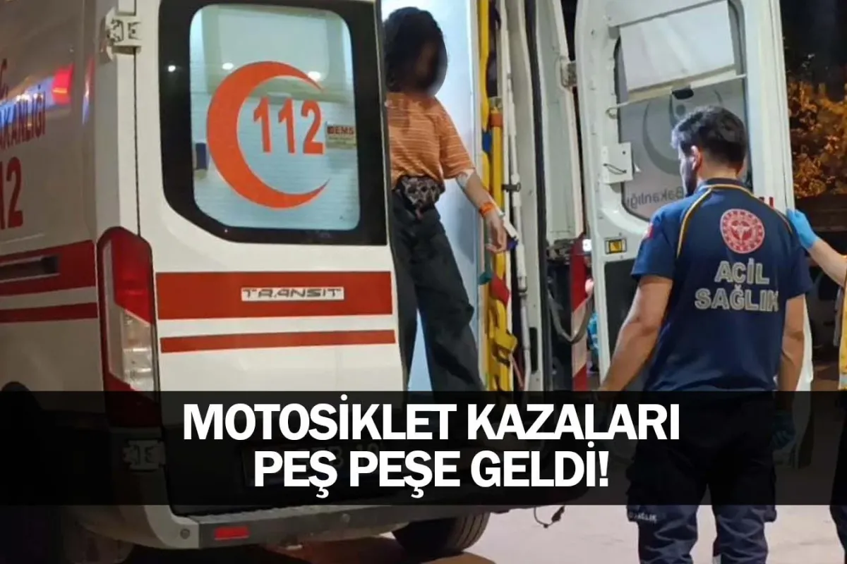 İnegöl'de motosiklet kazaları peş peşe geldi!