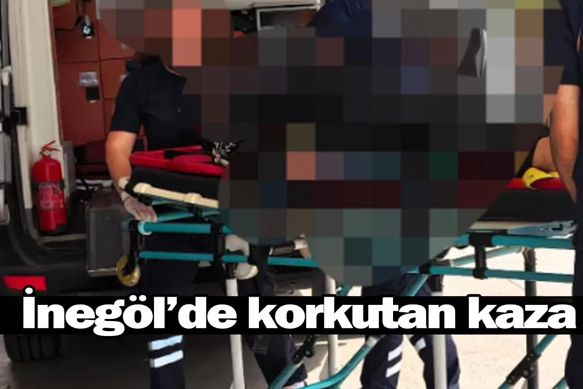 İnegöl'de korkutan kaza