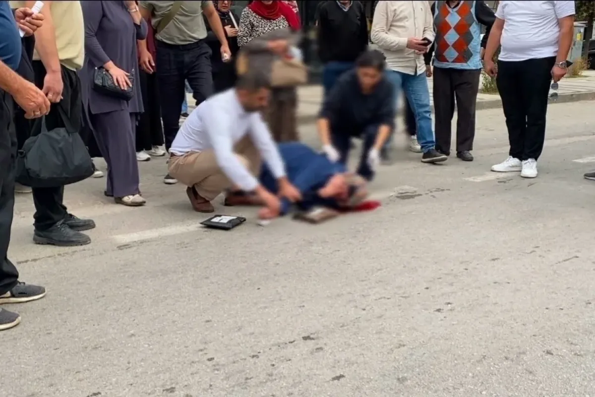 İnegöl'de otobüsün çarptığı kadın ağır yaralandı