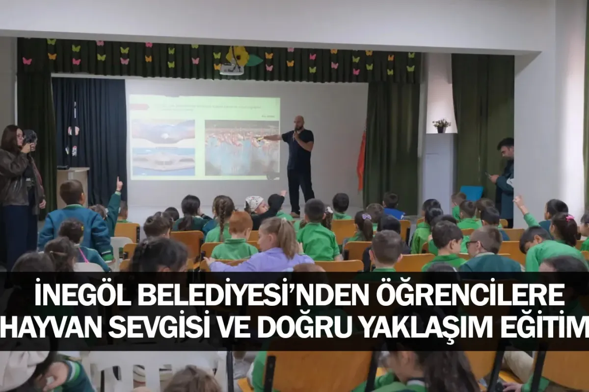 İnegöl Belediyesi’nden öğrencilere hayvan sevgisi ve doğru yaklaşım eğitimi