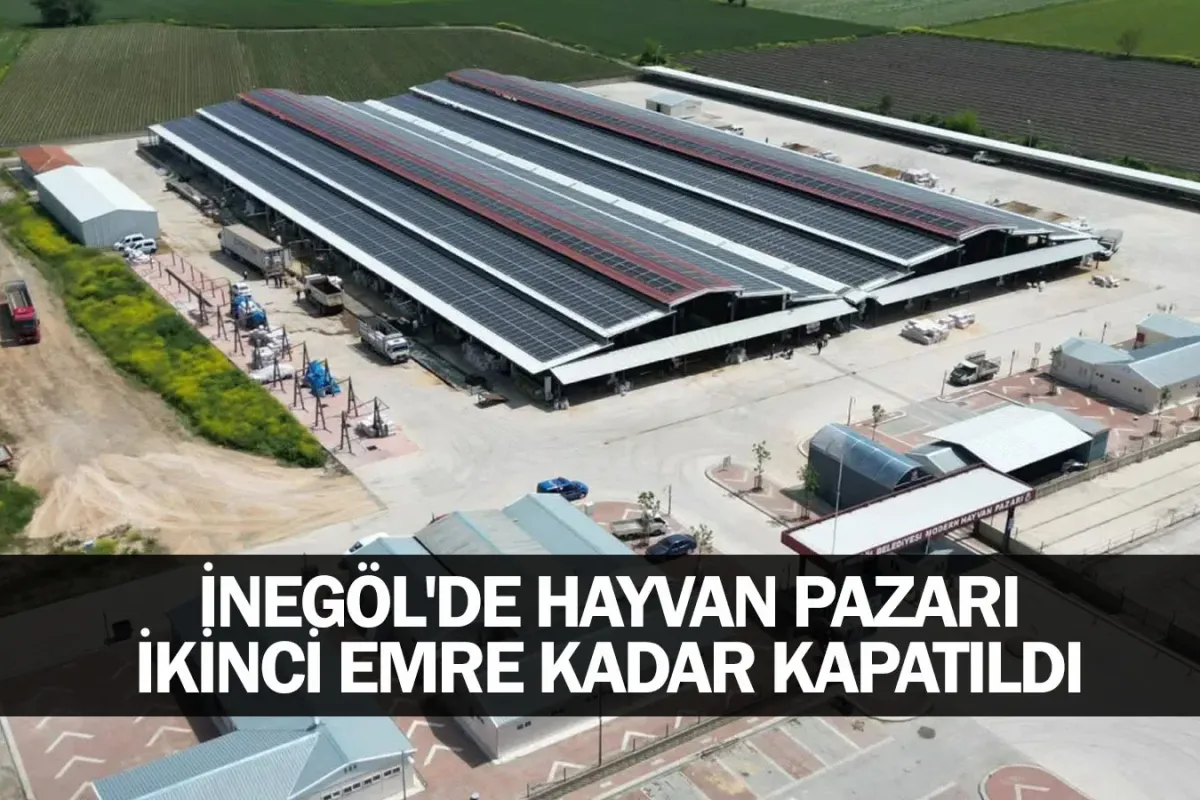 İnegöl'de hayvan pazarı ikinci emre kadar kapatıldı