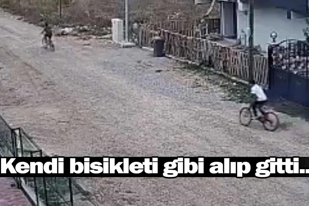 Kendi bisikleti gibi alıp gitti...