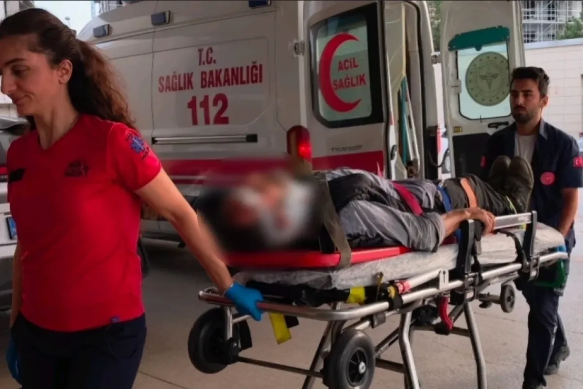 İnegöl'de ceviz ağacından düştü!