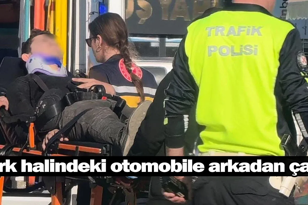 Park halindeki otomobile arkadan çarptı