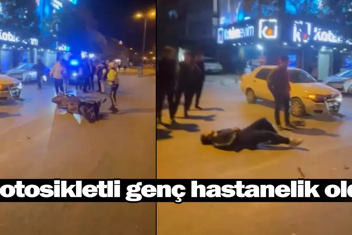 Motosikletli genç hastanelik oldu!