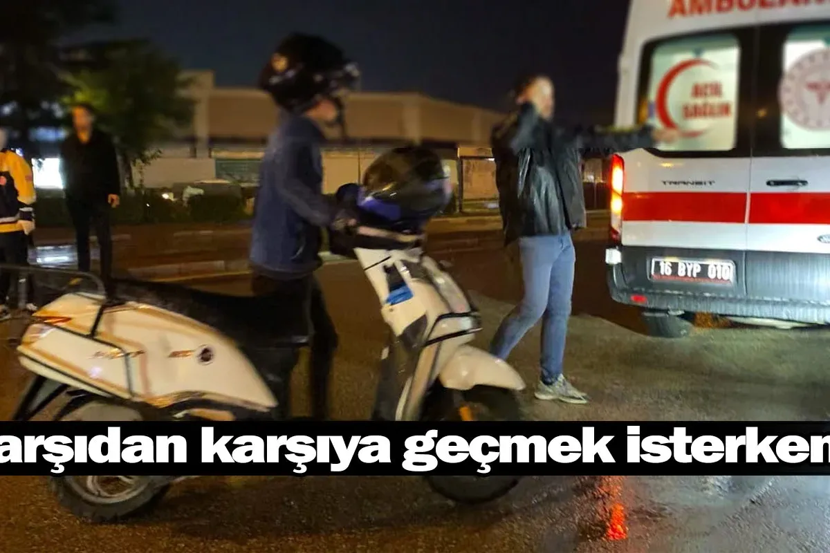 Karşıdan karşıya geçmek isterken ...