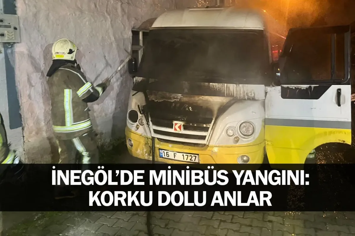 İnegöl'de Minibüs Yangını: Korku Dolu Anlar