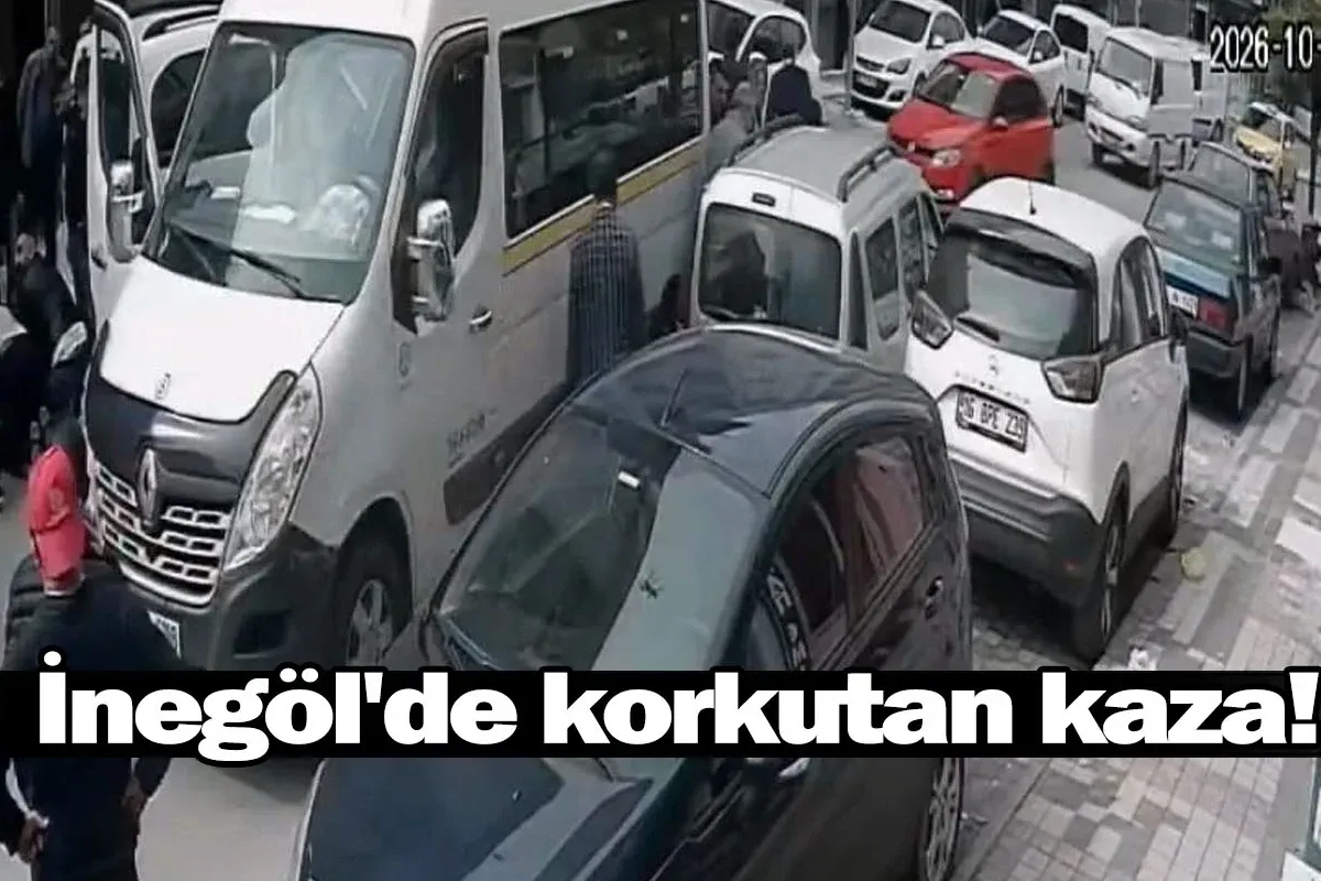 İnegöl'de korkutan kaza!