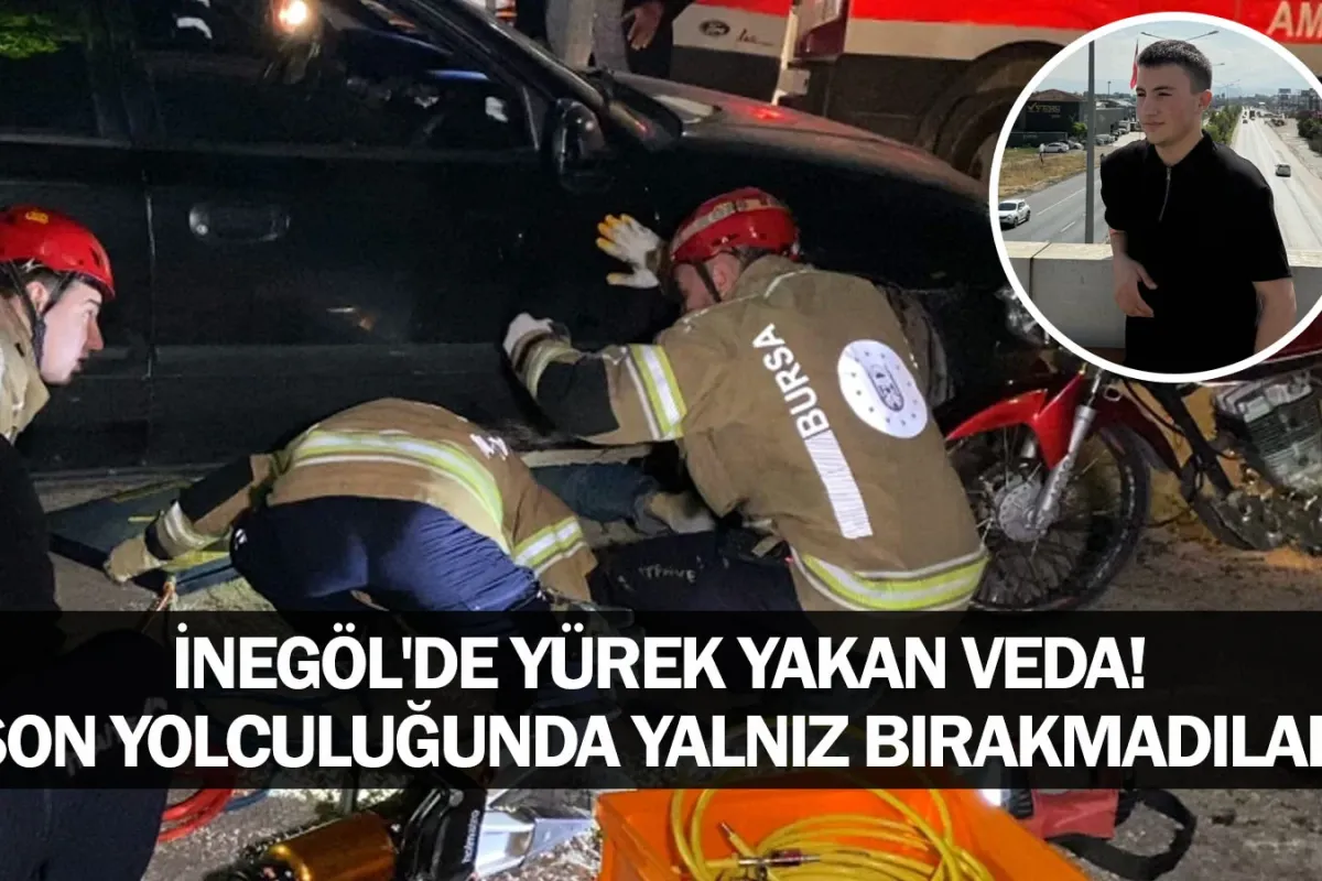 İnegöl'de yürek yakan veda! Son yolculuğunda yalnız bırakmadılar