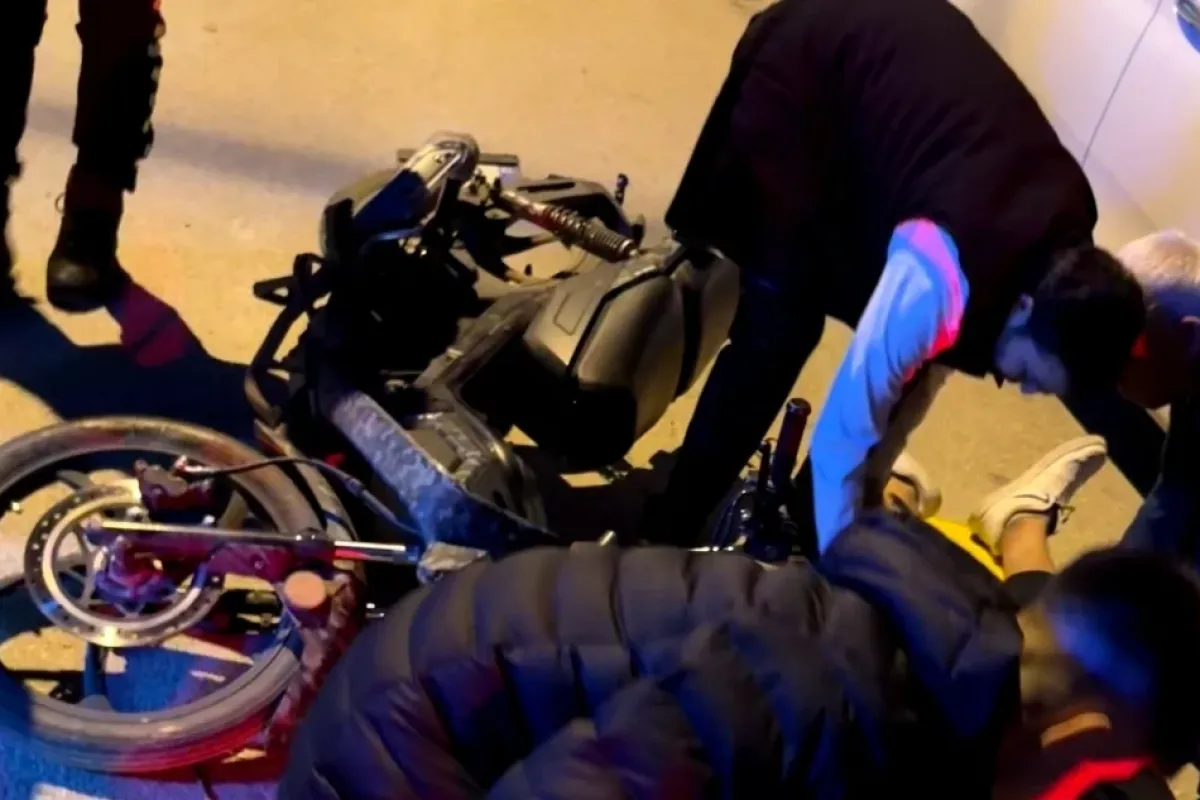 Motosiklet sürücüsü hastanelik oldu!