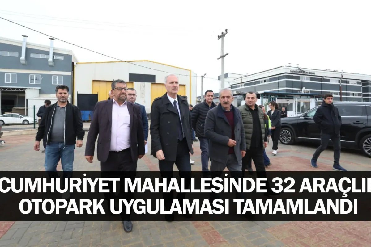 Cumhuriyet Mahallesinde 32 Araçlık Otopark Uygulaması Tamamlandı