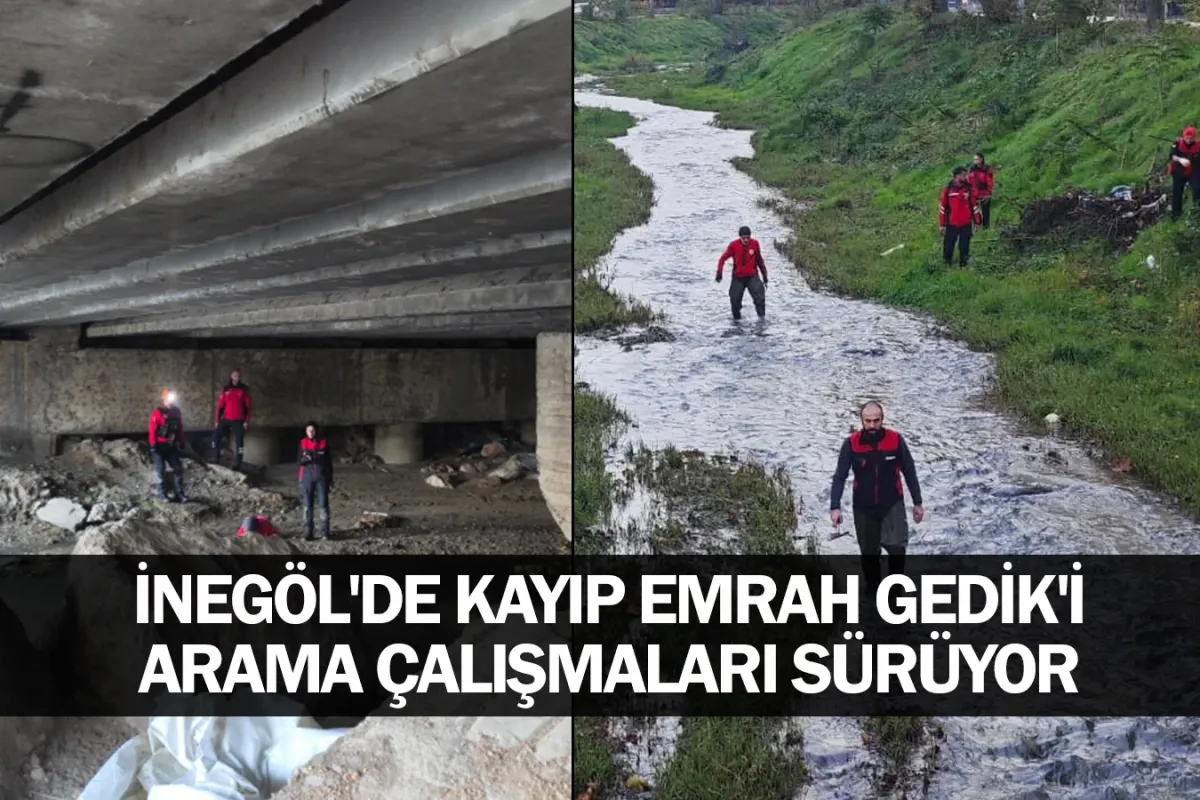 İnegöl'de kayıp Emrah Gedik'i arama çalışmaları sürüyor