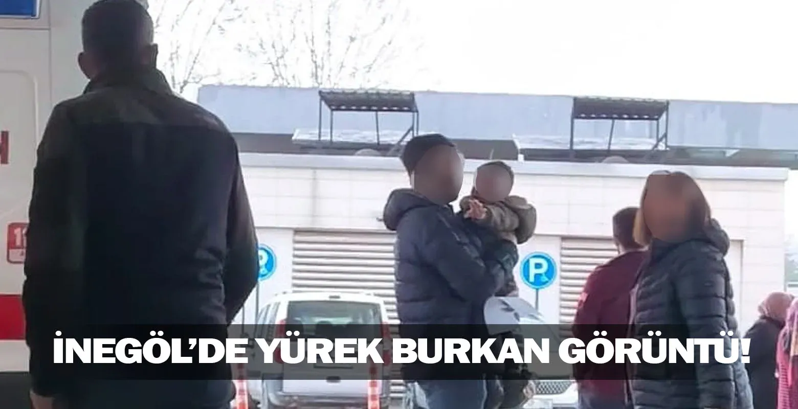 İnegöl'de yürek burkan görüntü!