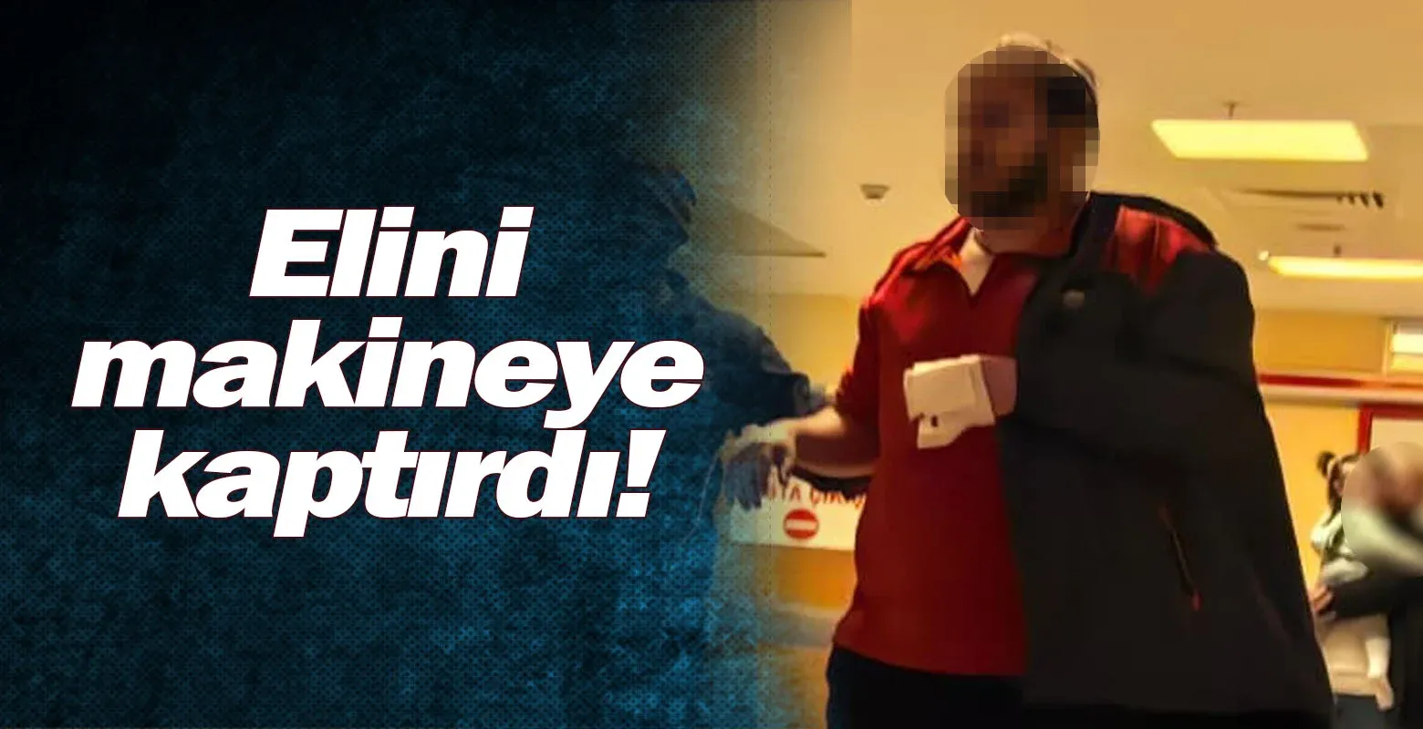İnegöl'de elini makineye kaptırdı!