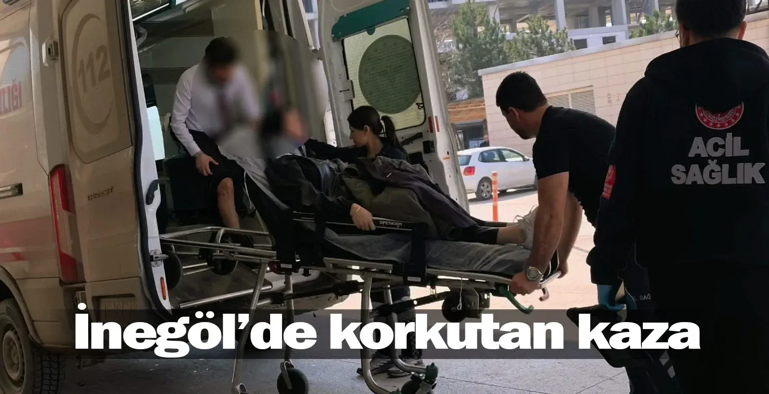 İnegöl'de korkutan kaza