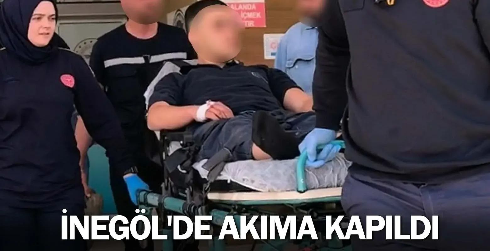 İnegöl'de akıma kapıldı