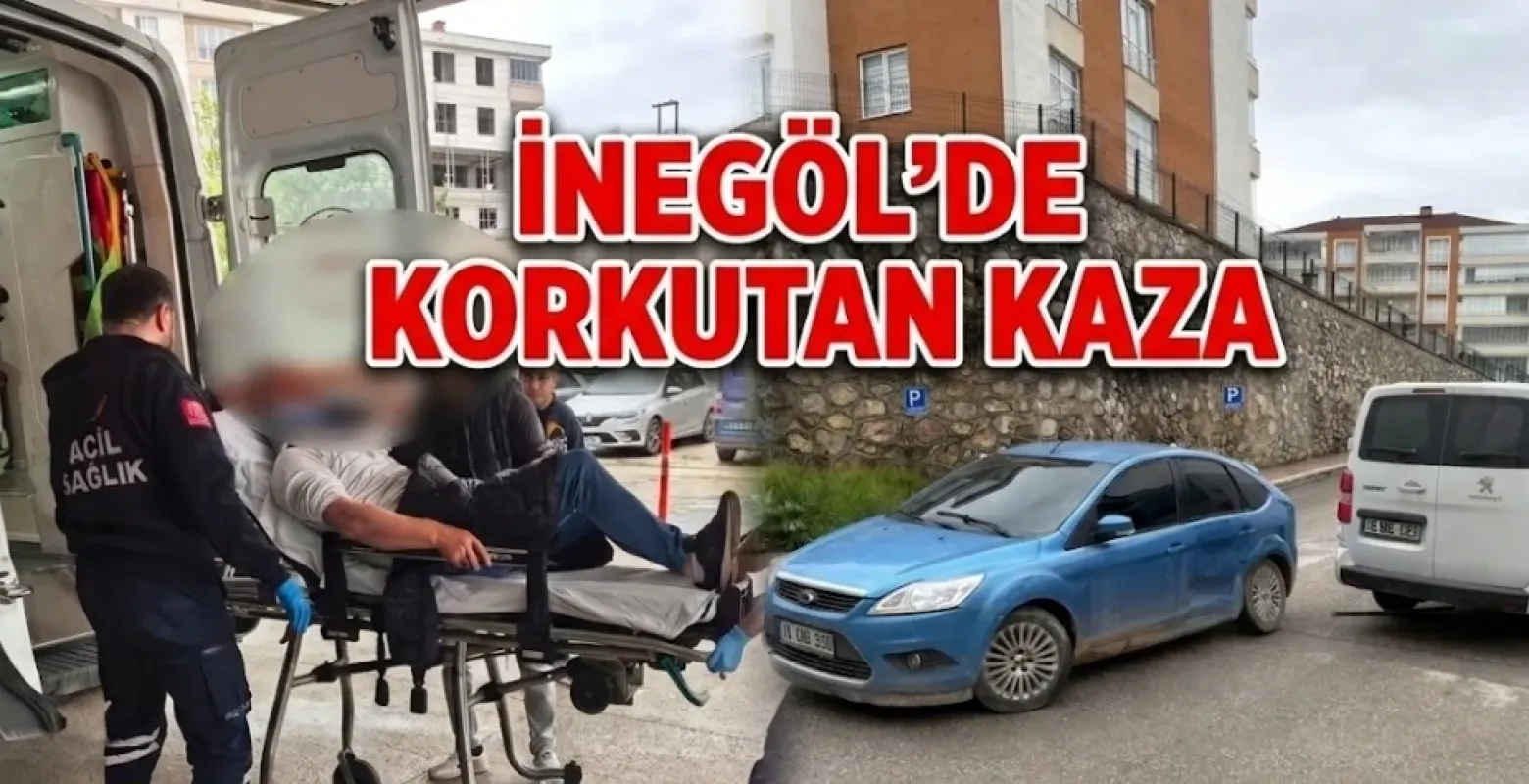İnegöl'de korkutan kaza